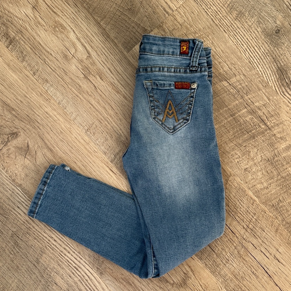 Girls 7 for all mankind Josefina skinny boyfriend Jeans size 7